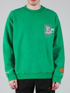 Heron Preston Magic Crewneck Green Style Magic Sweatshirt Size L